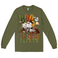 Army Green Boo haw Long Sleeve Tee - NancyCooperArtShop