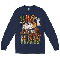 Navy Boo haw Long Sleeve Tee - NancyCooperArtShop