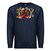 Navy festive joy Premium Sweatshirt - CowhideDigitalArt