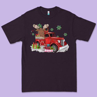 Christmas Truck Premium Tee Designed By Maliassmallbusiness