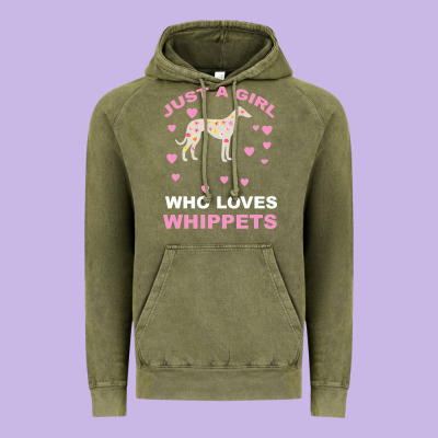 Just A Girl Who Loves Whippets Vintage Hoodie Designed By Bettercallsaul