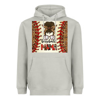 Moon Dust Baseball Mom Messy Bun Heavyweight Hoodie - CowhideDigitalArt