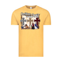 Vintage Mustard Christmas Begins With Christ Vintage Tee - Bettercallsaul