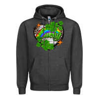 Charcoal Heather lucky heart St. Patricks Day Zipper Hoodie - FaDigitalArtStudio
