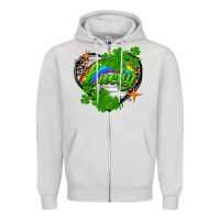 Dove Grey lucky heart St. Patricks Day Zipper Hoodie - FaDigitalArtStudio