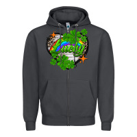 Smoke lucky heart St. Patricks Day Zipper Hoodie - FaDigitalArtStudio