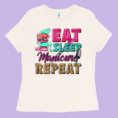 Eat Sleep Manicure Repeat Ladies Tee Designed By Nancycooperartshop