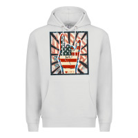 Dove Grey Freedom rock hand Premium Hoodie - FaDigitalArtStudio