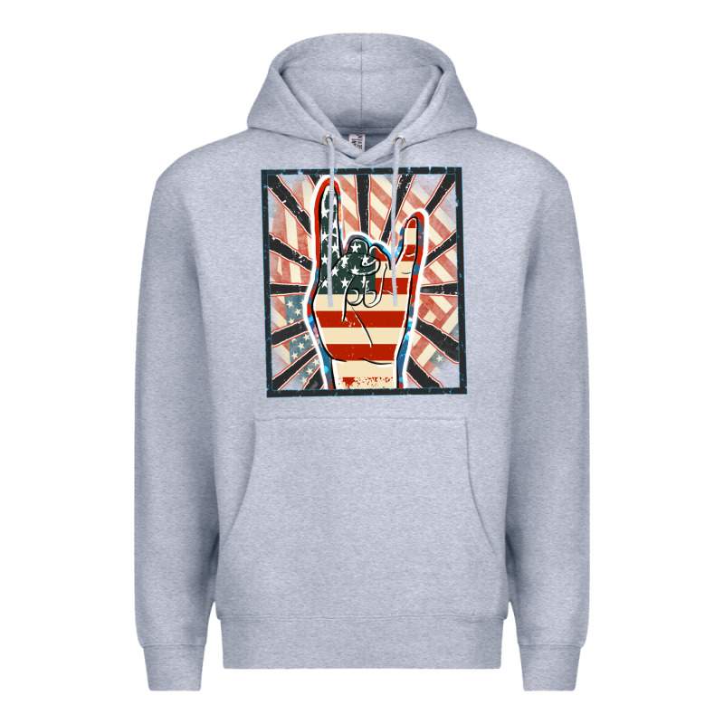 Freedom Rock Hand Premium Hoodie by FaDigitalArtStudio | Teevron