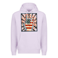 Lilac Freedom rock hand Premium Hoodie - FaDigitalArtStudio