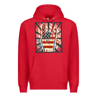 Red Freedom rock hand Premium Hoodie - FaDigitalArtStudio