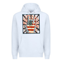White Freedom rock hand Premium Hoodie - FaDigitalArtStudio