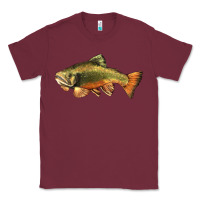 Burgundy leaping brook trout Classic Tee - LillyAllenDesigns