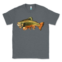 Charcoal Heather leaping brook trout Classic Tee - LillyAllenDesigns