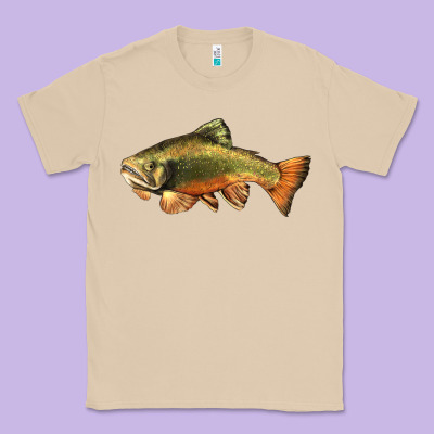 Leaping Brook Trout Classic Tee Designed By Lillyallendesigns
