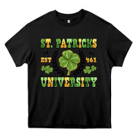 Black st. patricks university Heavy Core Tee - MaliasSmallBusiness