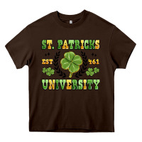 Chocolate Brown st. patricks university Heavy Core Tee - MaliasSmallBusiness