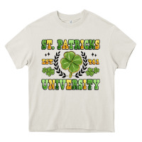 Cream st. patricks university Heavy Core Tee - MaliasSmallBusiness