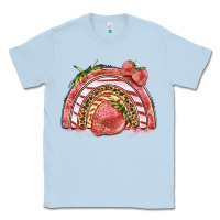 Dusty Blue strawberry rainbow Classic Tee - BarkalooDesign