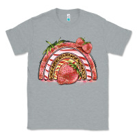 Heather Grey strawberry rainbow Classic Tee - BarkalooDesign