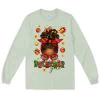 Matcha december girl christmas afro messy bun Long Sleeve Tee - texasbilliewilder