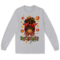 Moon Dust december girl christmas afro messy bun Long Sleeve Tee - texasbilliewilder