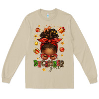 Mushroom december girl christmas afro messy bun Long Sleeve Tee - texasbilliewilder