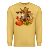 Antique Gold fall goat Premium Sweatshirt - LillyAllenDesigns