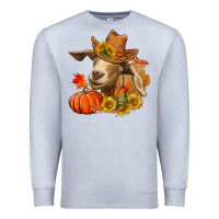 Heather Grey fall goat Premium Sweatshirt - LillyAllenDesigns