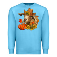 Ocean Blue fall goat Premium Sweatshirt - LillyAllenDesigns