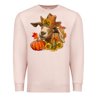 Pale Pink fall goat Premium Sweatshirt - LillyAllenDesigns