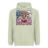 Matcha American Dog Mom Heavyweight Hoodie - CowhideDigitalArt