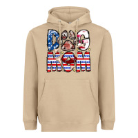 Mushroom American Dog Mom Heavyweight Hoodie - CowhideDigitalArt