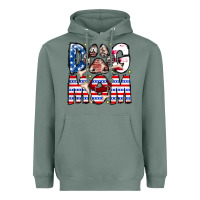 Sage American Dog Mom Heavyweight Hoodie - CowhideDigitalArt