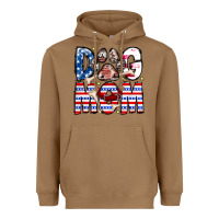 Toasted Coconut American Dog Mom Heavyweight Hoodie - CowhideDigitalArt