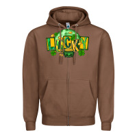 Chestnut St. Patrick's Day lucky Zipper Hoodie - FaDigitalArtStudio