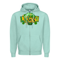 Seafoam St. Patrick's Day lucky Zipper Hoodie - FaDigitalArtStudio