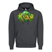 Smoke St. Patrick's Day lucky Zipper Hoodie - FaDigitalArtStudio