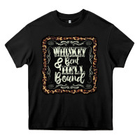 Black whiskey bent hell bound black Heavy Core Tee - AdoDesignShop