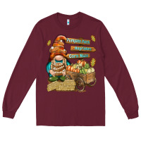 Burgundy Pumpkin patch hayrides and corn maze Long Sleeve Tee - NancyCooperArtShop