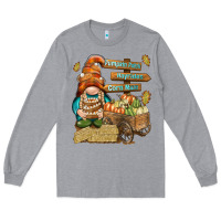 Heather Grey Pumpkin patch hayrides and corn maze Long Sleeve Tee - NancyCooperArtShop