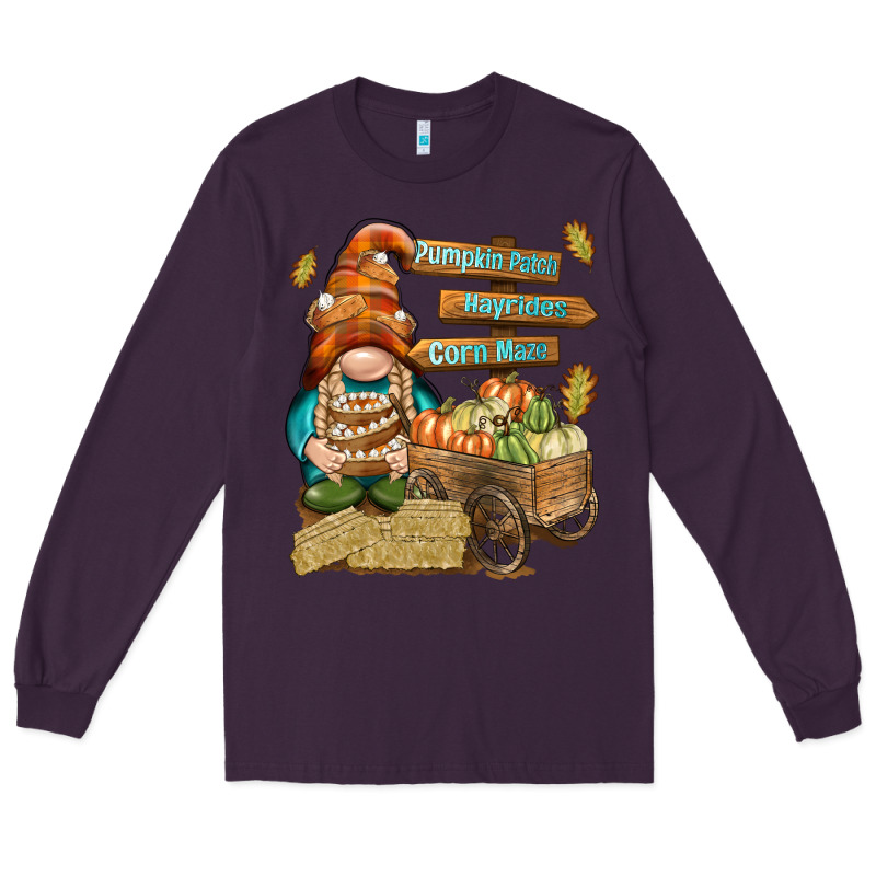Pumpkin Patch Hayrides And Corn Maze Long Sleeve Tee by NancyCooperArtShop | Teevron