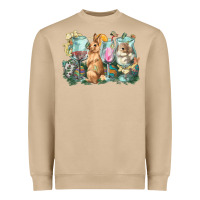 Mushroom Easter Day wine glasses bunny Heavyweight Sweatshirt - HowdyJamesFarm