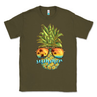 Army Green pineapple summer Classic Tee - BarkalooDesign
