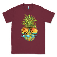 Burgundy pineapple summer Classic Tee - BarkalooDesign
