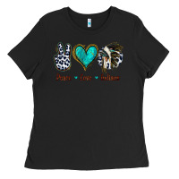 Black Peace Love Indians Ladies Tee - Jasminsmagicworld