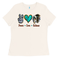 Bone Peace Love Indians Ladies Tee - Jasminsmagicworld