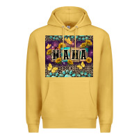 Antique Gold Mama with sunflowers Premium Hoodie - FaDigitalArtStudio