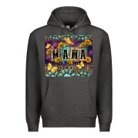 Charcoal Heather Mama with sunflowers Premium Hoodie - FaDigitalArtStudio