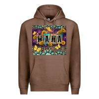 Chestnut Mama with sunflowers Premium Hoodie - FaDigitalArtStudio